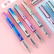 鋼筆🌸桃園出貨🌸國小生3-6年級正姿炫彩鋼筆套裝藍色黑色成人練字抽墨換墨囊兩用