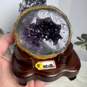 迷你小晶洞💰頂級烏拉圭 紫水晶洞ESPa+✨5號430g♥️開幕送禮 收藏 水晶洞 晶洞 紫晶洞 紫水晶洞 A2791