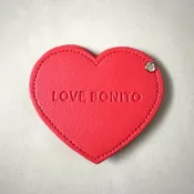 {美妝} Love Bonito 紅色心形隨身鏡 ⚠️有破損