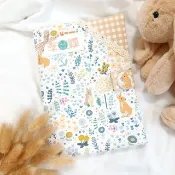 免費繡名字。兔兔花園。寶寶手冊布書衣
