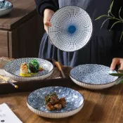 (店+)8吋陶瓷深盤 陶瓷 圓盤 菜盤 濃湯盤 水餃盤 牛排盤 沙拉盤 水果盤 北歐風 卡通 赫本風 陶瓷盤 田園風 盤子