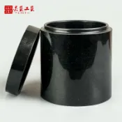 協貿國際日用品生活4館 骨灰壇盒防潮骨灰罐壽盅小棺材老人殯葬用品高檔黑玉直桶順豐