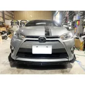 TOYOTA 14後 YARIS 直上 雙層 霸氣版 鋼琴烤漆黑 前下巴 前鏟 前定風翼 前擾流板 下擾流板 保險桿