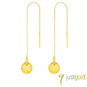 【Just Gold 鎮金店】日月星光 黃金耳環