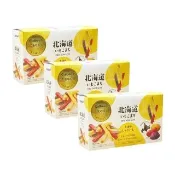 【Calbee 卡樂比】北海道三色薯條 3盒(Calbee Plus 8包/盒  3種馬鈴薯)