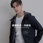 【GIORDANO 佐丹奴】男裝防風防潑水軟殼連帽外套(09 標誌黑)