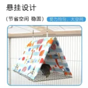 三角鳥窩鸚鵡通風吊床舒適透氣寵物三角帳篷網窩吊床小鳥用品 LNU0