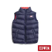 EDWIN 童款 超輕量雙面穿羽絨背心(丈青色)