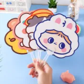 🎀 台灣現貨 🎀   扇子 卡通動物兒童 手持異型小扇子 學生禮品 小圓扇 夏季隨身手搖扇