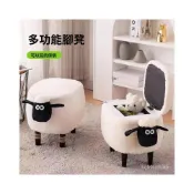 (店+)收納椅 小羊肖恩矮凳 可收納闆凳 傢用兒童換鞋動物坐凳 創意小椅子