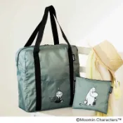 ☆AP'S日雜☆日文雜誌リンネル附錄【MOOMIN 亞美輕旅行行李包+嚕嚕米收納包】