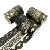 (店+)【蕉蕉購物】日式和紙燙金紙膠帶3入組手帳貼紙 禮物包裝 手工裝飾 筆記本 手作DIY 學生 文具用品