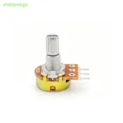 VHDD WH148N 15mm 單旋轉電位器 5Pcs 音量控制電阻器,用於音頻放大器電子電路維護 TW