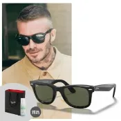 【RayBan 雷朋】Wayfarer 經典膠框太陽眼鏡(RB2140F 901 52mm 54mm)