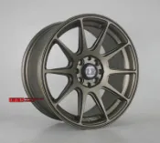 【小茵輪胎舘】KR1182 16吋 新款放射狀鋁圈樣式 4X100 / 4X108 7J ET30 消光古銅 台灣製