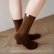 【【FOOTER機能襪】Soft 雲朵皺皺襪 高筒襪(N202-瑪奇朵)