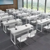 港灣小站 【簡約拼接】培訓桌 會議桌 辦公桌 課桌椅 學生桌椅 雙人課桌 長條桌 摺疊桌 教室桌椅 可移動 多功能組合 適用會議室補習班