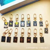 48出貨 2026 鑰匙扣 吊飾 配飾 手機鏈 暗黑系塔羅牌DIY飾品日月星羅盤骷髏卡牌鑰匙圈airpods包小掛件