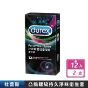 【Durex 杜蕾斯】雙悅愛潮裝保險套 (12入X2盒)