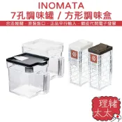 【INOMATA】透明 掀蓋式 調味罐【理緒太太】日本原裝 調味盒 胡椒罐 調味料罐 鹽巴盒 鹽巴罐 糖罐 鹽罐