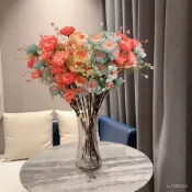 【免運出貨】輕奢高檔仿真花擺設杜鵑花假花客廳餐桌幹裝飾花束插花藝家居擺件 GB0Z