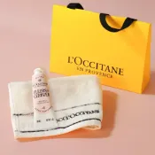 (店+)L'OCCITANE 歐舒丹 櫻花香氛護手霜 30mL 附毛巾 禮盒組 法國製