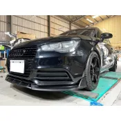 現貨 奧迪 AUDI A1 競速版 消光黑 前下巴 前鏟 前定風翼 前擾流板 下擾流板 保險桿 改裝下巴 通用下巴