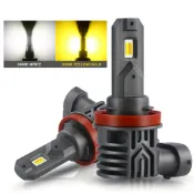 2 件裝 H11 led 霧燈 H8 H16 9006 9005 led 大燈霧燈燈泡 3000k 金色 /6000k 