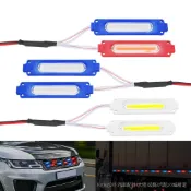 🥇臺灣好貨📢免運⭐適用於高亮汽車摩託車紅藍爆閃led模組拖二註塑髮光燈改裝車燈車載通用 精選配件 贊 KJBK