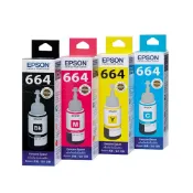 (店+)【EPSON】T664 1黑3彩一組墨水瓶