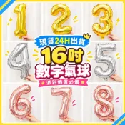 (店+)【臺灣現貨🧾開發票】16吋數字氣球 | 鋁箔氣球 | 生日佈置 | 派對裝飾 | 慶生道具 | 生日氣球