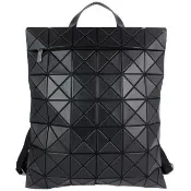【ISSEY MIYAKE 三宅一生】BAOBAO 皮紋方格6x7拉鍊後背包(黑色)