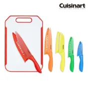美國Cuisinart美膳雅 彩色不鏽鋼刀具砧板11件組 C55CB-11PRSTW