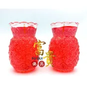 【富貴佛具】鳳梨果凍蠟燭 5號 旺萊燭 鳳梨燭 果凍蠟燭 水晶蠟燭 鳳梨蠟燭 光明燈 拜天公 土地公 點燈 蠟燭 金紙