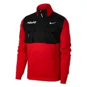 耐吉 NIKE AIR 男款半長式拉鍊外套 風衣外套 防風外套 衝鋒衣 潮流 穿搭 黑紅色
