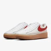 【NIKE 耐吉】運動鞋 休閒鞋 男鞋 BLAZER PHANTOM LOW 白 紅 焦糖底 低筒 復古(FN5820100)