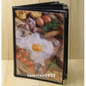 【川澤百貨】透明pvc活頁菜譜本飯店菜單夾餐廳收銀夾價a4皮革菜單本