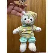 【香港迪士尼樂園正品/全新品】達菲家族 畫家貓 傑拉多尼 經典睡衣睡帽系列 站姿毛絨玩偶鑰匙圈/包包吊飾/現貨）