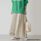 〈AMERICAN HOLIC〉不對稱下擺輕盈薄紗百褶裙