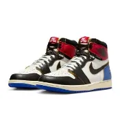 【NIKE 耐吉】Fragment x Union x Air Jordan 1 AJ1 High OG 三方聯名 黑白紅藍 男鞋 IO7847-002