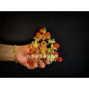 { 凡塵佛俱百貨批發 } 關聖帝君 關公 3寸6小神尊帶 2寸頭圍合金聖帝帽