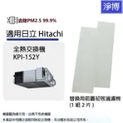 適用日立Hitachi KPI-152Y KPI-152J全熱交換機/空氣過濾箱/新風機前置過濾棉/初效濾網-1組2片