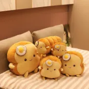 💗抱枕 💗卡通仿真吐司麪包長條抱枕毛絨玩具地攤批發抓機娃娃公仔跨境外貿