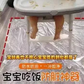 热销 寶寶一次性地墊 防水防油防髒塑膠墊 餐椅專用透明墊 加厚爬行地墊 用完即丟清潔省力 嬰兒吃飯防污墊 居家外出必備
