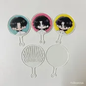 ✨24h桃園有貨✨客製化亞克力迷你可愛透扇明星週邊MINI透明小扇子應援透明扇來圖做 TQUE YUJ1