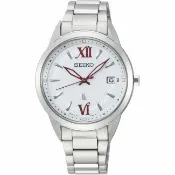 大高雄鐘錶城 seiko SK037 精工錶 Lukia V147-0CL0S(SUT387J1) 白銀時尚機械女腕錶/白面 33.9mm｜樂天領券現折★全館特惠中★指定刷卡回饋10%