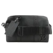 【DOKODEMO】二手LOUIS VUITTON City Keepall 單肩包，LV Aerogramme 迷你波士頓包，M59255，黑色小牛皮，法國製造，黑色，雙拉鍊，斜挎包，單肩包，男士