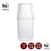 【好物良品】350ml彩色玻璃水壺杯組 耐高溫耐冷 水壺 單人壺｜冰鎮壺 牛奶壺 大肚壺 冷泡壺 雞尾酒壺