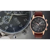 (店+)【HUGO BOSS】ICHco 實體門市 美國HugoBoss Navigator系列三眼計時錶-石英錶機械錶男錶女錶手錶腕錶生日禮物