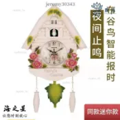 🚀 咕咕鐘 布穀鳥鐘 歐式創意布穀鳥咕咕鐘客廳裝飾掛鐘壁掛報時掛鐘靜音石英鐘YD259 kmEN